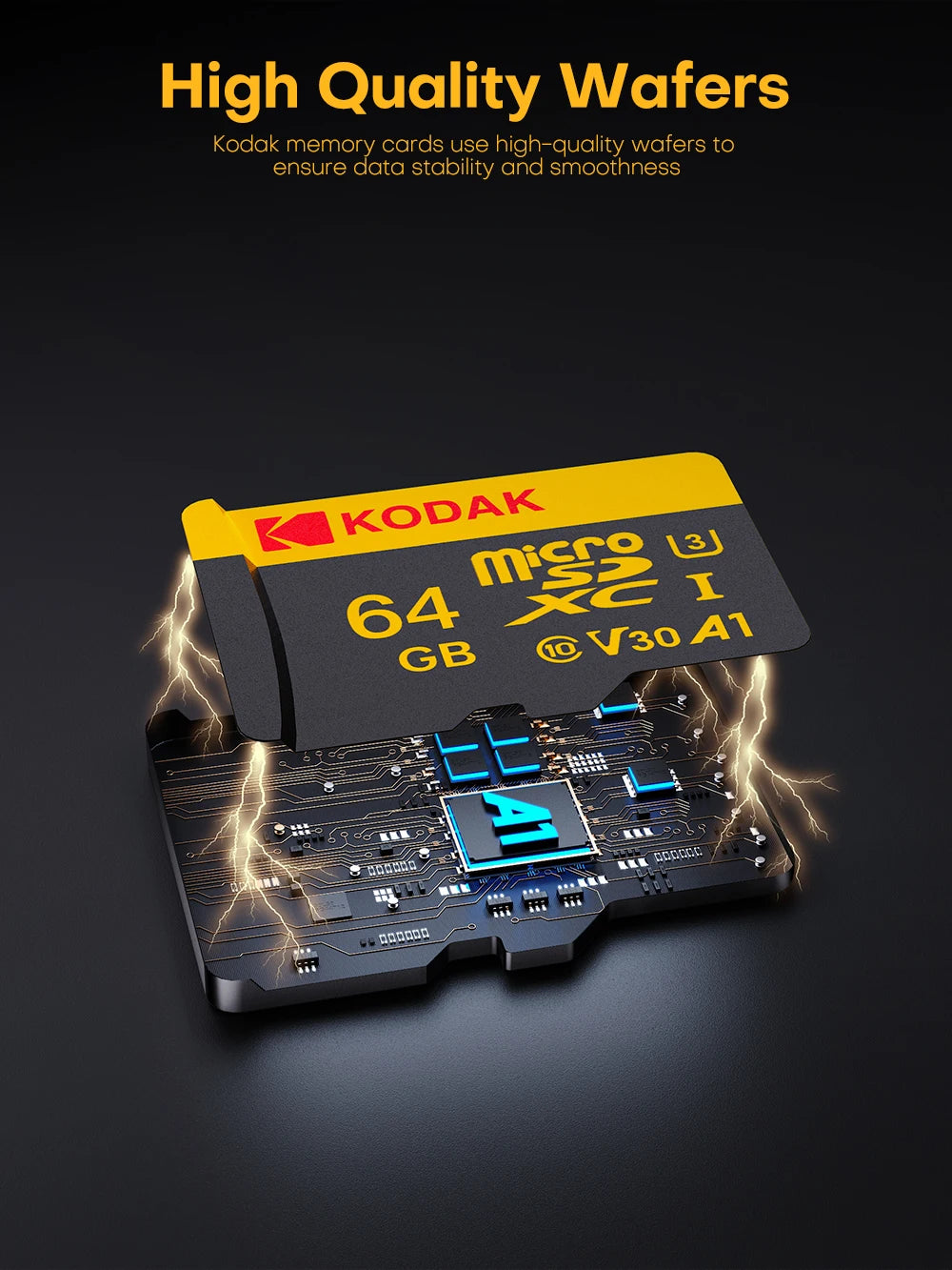 KODAK 100% Original Micro sd Card 16GB 32GB 64GB 128GB 256GB Microsd Memory Card Class10 SDXC U3 4K TF Card for Drone Phone