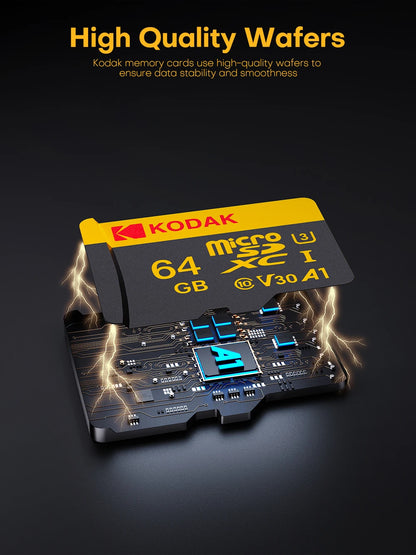 KODAK 100% Original Micro sd Card 16GB 32GB 64GB 128GB 256GB Microsd Memory Card Class10 SDXC U3 4K TF Card for Drone Phone