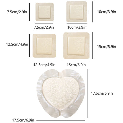 High Absorption Soft Polysiloxane Gel Polyurethane Foam Dressing Postoperative Wound Patch Cesarean Section Patch Pressure Sore