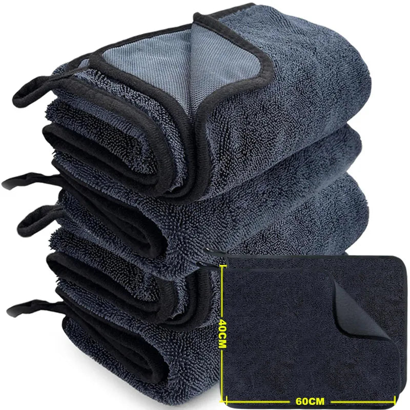 Car Wash Towels 600GSM Premium Car Care Wash Towel Ultra-Absorbent Drying Cloth Microfiber Car Cleaning Towel for Detailing Care