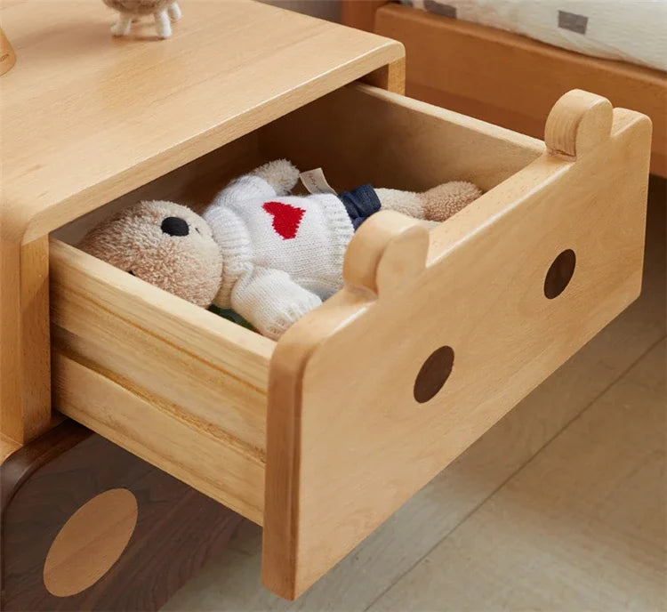 Solid Wood household Kindergarten Children's Bedside Table Apartment Dormitory Storage Cabinet Modern Kids Bedroom Nightstan