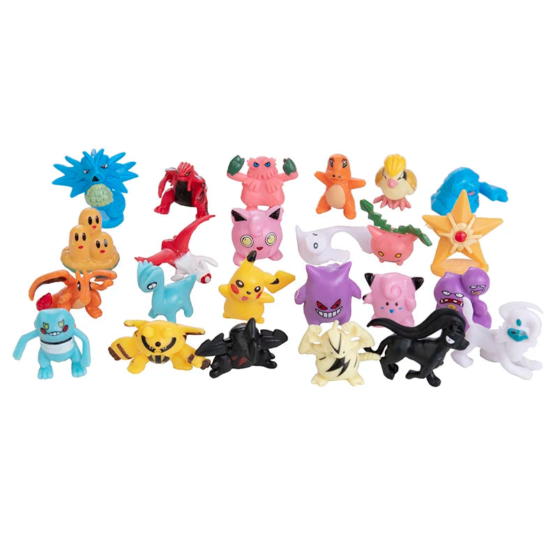 24-144Pcs Pokemon Anime Acition Figure Pikachu Model Ornamental Decoration Mini Model Doll Toy Christmas Birthday Gifts