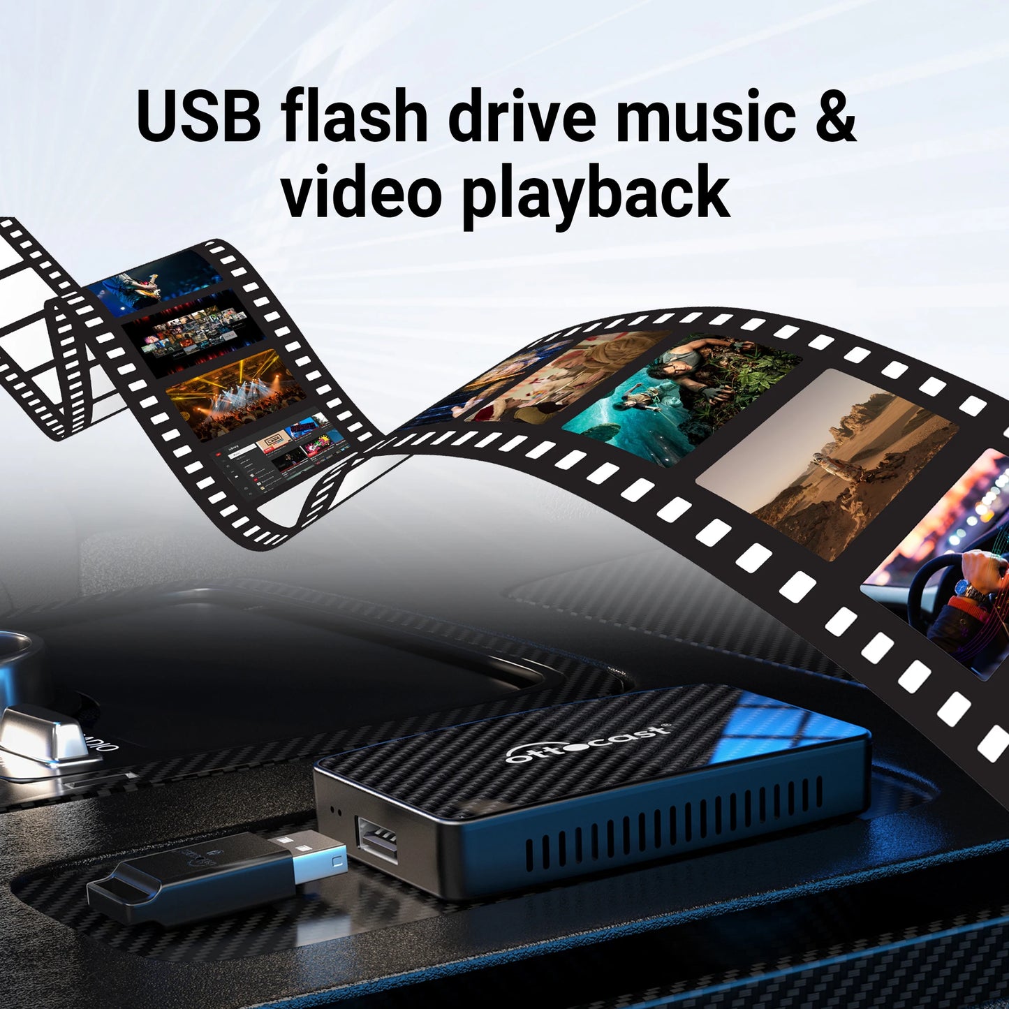 OTTOCAST Wireless CarPlay Android Auto Adapter Play2Video Pro Video Box New WiFi Car Accessories for Youtube for Netflix