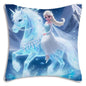 Cute Cartoon Frozens Elsas Pillow Covers Cartoon Sofa Decorative Home Double-sided Printing Short Plush Cute Cushion Cover