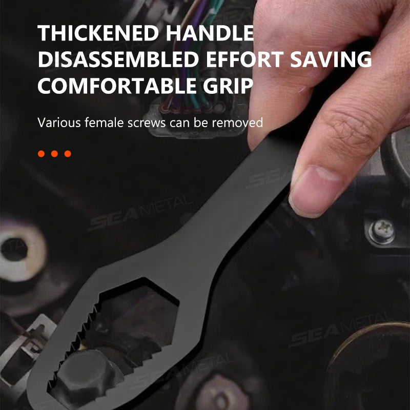 SEAMETAL 3-17mm 8-24mm Universal Torx Wrench Self-tightening Adjustable Glasses Wrench Board Double-head Torx Spanner Hand Tools