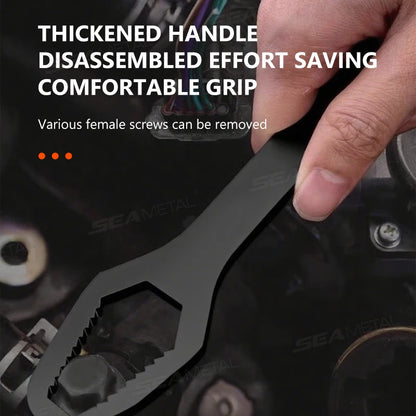 SEAMETAL 3-17mm 8-24mm Universal Torx Wrench Self-tightening Adjustable Glasses Wrench Board Double-head Torx Spanner Hand Tools