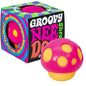 Needoh Groovy Shroom Squishy Fidget Toy Rose Mushroom Form BPA Free Safe Ease Nervous Calm Irritation Desktop Daily Ornament