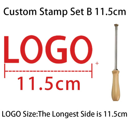 Personalized Leather Stamp Custom Logo Branding Iron Stamps Heating Brass Embosser Seals DIY Wood Cake Hamburger Craft Handmade
