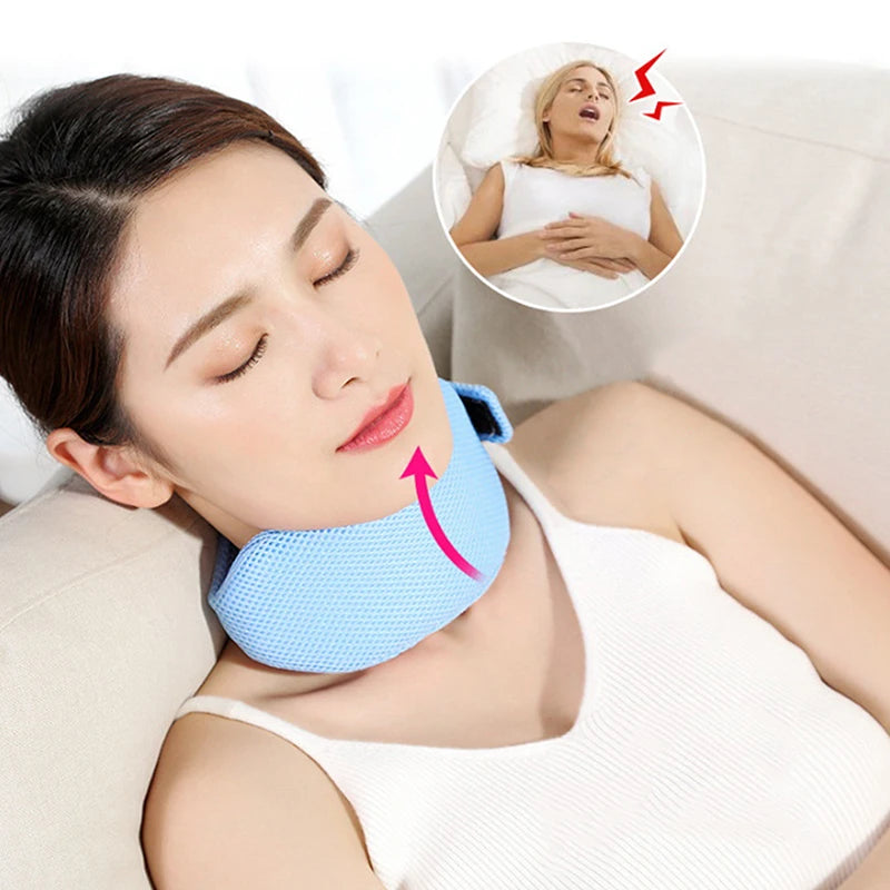 Anti Snore Chin Strap For Men Women Adjustable Stop Snoring Sleep Neck Brace Anti Apnea Jaw Solution Sleep Support Sleeping Care
