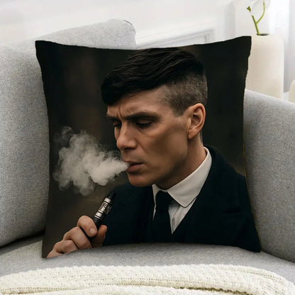 TV Series Pillow Covers Cartoon Sofa Decorative Home Double-sided Printing Short Plush Cute Cushion P-Peaky B-Blinders Cover