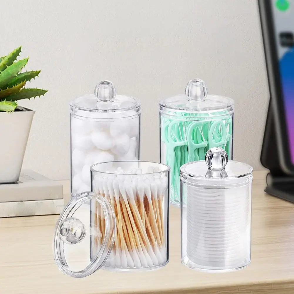 Plastic Cotton Swab Ball Pad Holder Storage Box Makeup Cotton Pad Organizer Bathroom Storage For Cosmetics Makeup Remover Pad