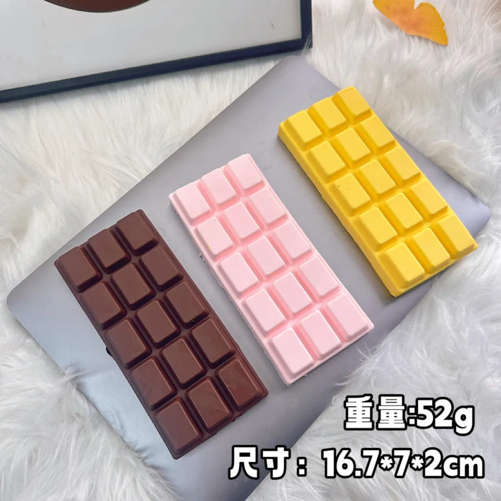 Simulated Chocolate Stress Relief Wet Soft Chocolate Plate Slow Rebound Pinch Toy Cute Release Stress Relief