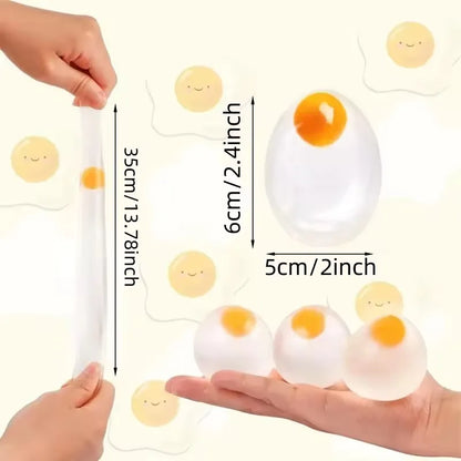 Yolk Balls for Kids Splat Ball Squishy Clear Egg Yolk Fun Squeeze Toy Anxiety Reducer for Kids Adults Birthday Party Favors