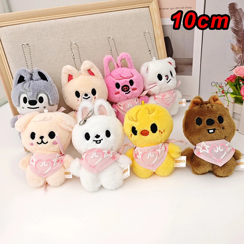*SKZOO Kpop Plush Toys,Wolf Bear Foxes Duck Cartoon Cute Plush Animal Backpack Dolls, Large Messenger Bag, Throw Pillow, Gift