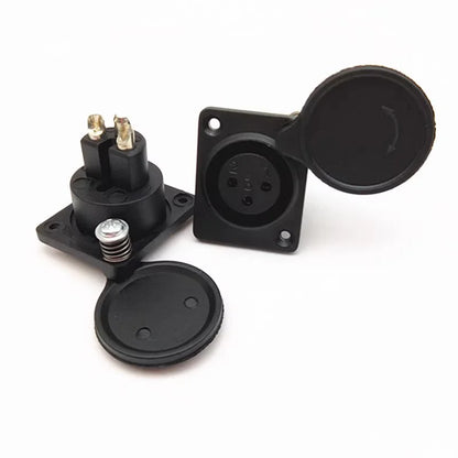 5/20PCS XLR Connector 3Pins Audio/Video Panel Mount Dustproof Charging Port Microphone Canon Female Socket With Protecting Cover