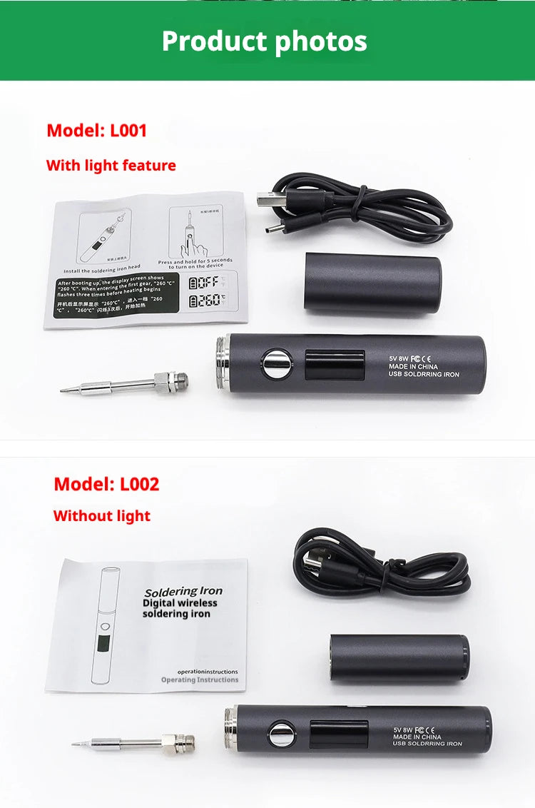 1400mah USB Soldering Iron Wireless Charging Electric Soldering Iron Fast Charging Rechargeable Portable Repair Welding Tools