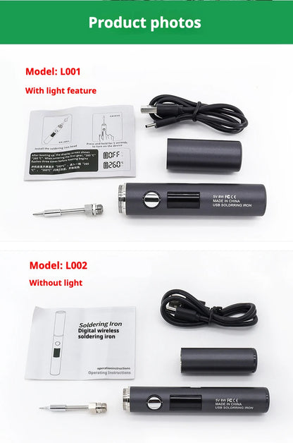 1400mah USB Soldering Iron Wireless Charging Electric Soldering Iron Fast Charging Rechargeable Portable Repair Welding Tools