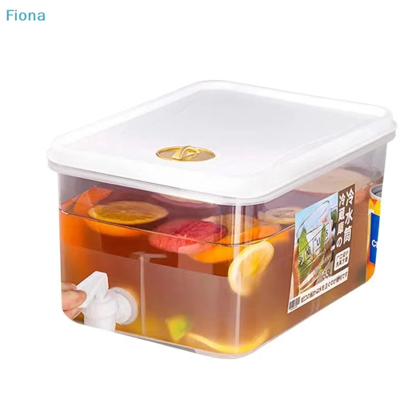 ☭6.5L Large Capacity Cold Water Pitcher Cold Kettle With Faucet In Refrigerator Iced Beverage Dispenser Refrigerator And Spigot