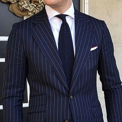 2 Piece Navy Blue 2024 Formal men's suit tuxedo Single breasted Groom's wedding dress