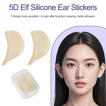 3D Silicone Self-adhesive Elf Ear Stickers Skin Color Invisible Washable and Reusable Naturally Matte Elf Ear Stickers ﻿