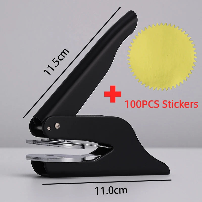 Embosser Stamp LOGO Customized Wedding Library Book Private Handheld Steel Seal Envelope Party Invitation Embossing Stamps DIY
