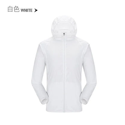 Camping Rain Jacket Men Women Waterproof Sun Protection Clothing Fishing Hunting Clothes Quick Dry Skin Windbreaker With Pocket