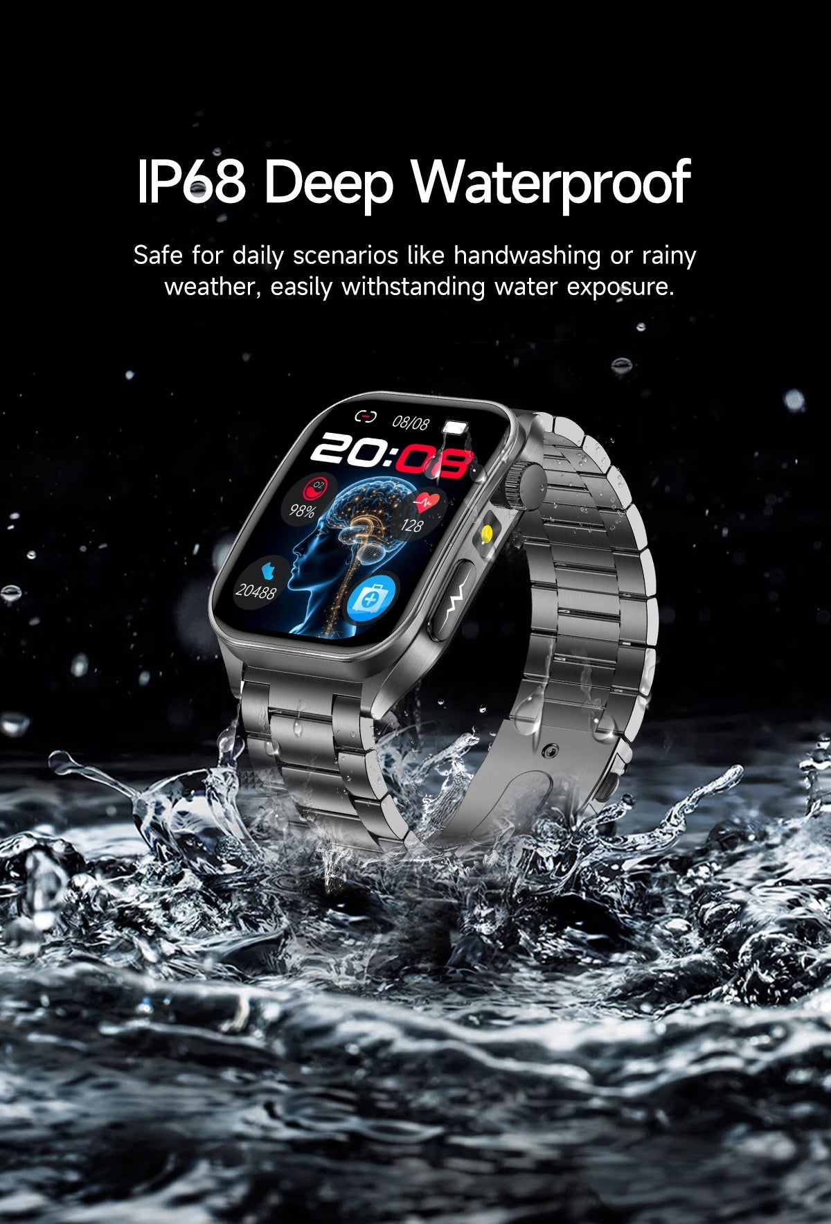 GUHUAVMI New Laser Therapy ECG+PPG Smart Watch Health Monitor Blood Lipids Uric Acid Heart Rate Tracking Monitoring Smartwatches