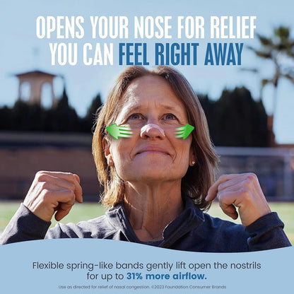 Breathe Right Nasal Strips Extra Strength Tan Nasal Strips Help Stop Snoring Drug-Free Snoring Solution&Instant Nasal Congestion