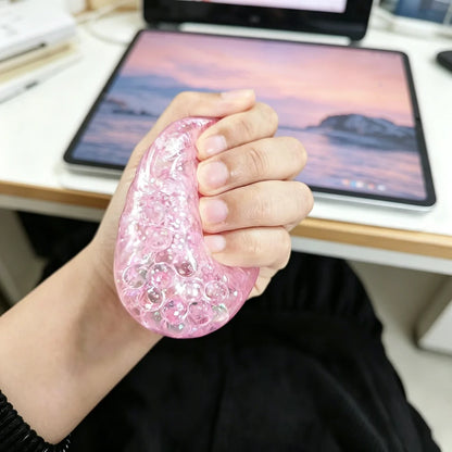 Squishy Glitter Simulation Steamed Bun Toy with Steamer Box Slow Rebound Stress Relief Squeeze Fidget Toy for Teens Adults Gifts