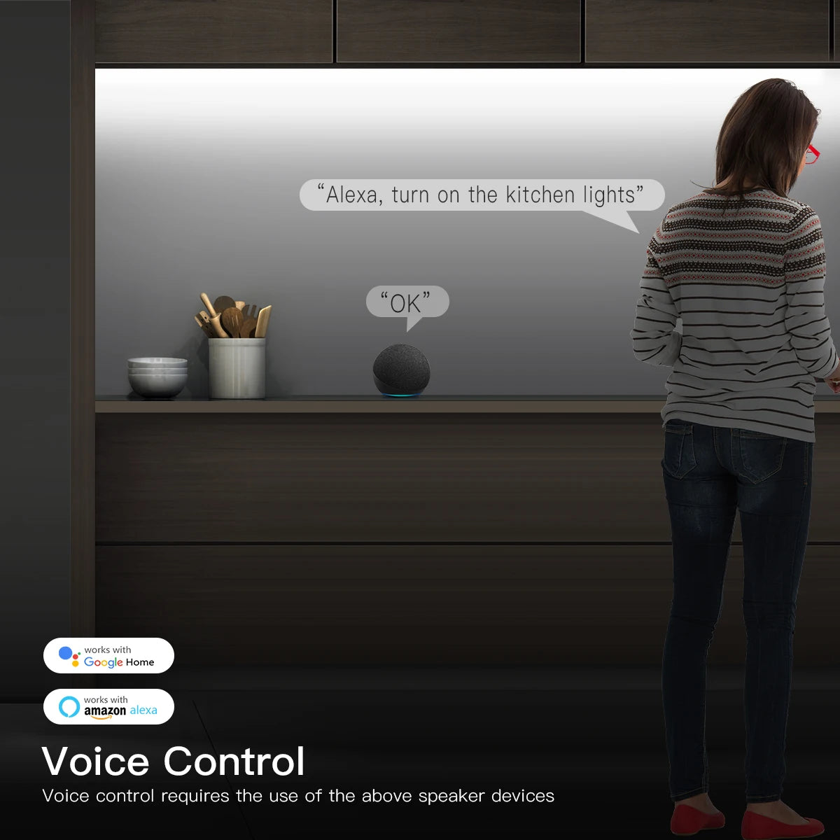 CCT Dimmer Zigbee 3.0 Tuya APP Work with Alexa Google Home for DC5v-24V Single Color RGBW RGB LED Strip Light Voice Controller