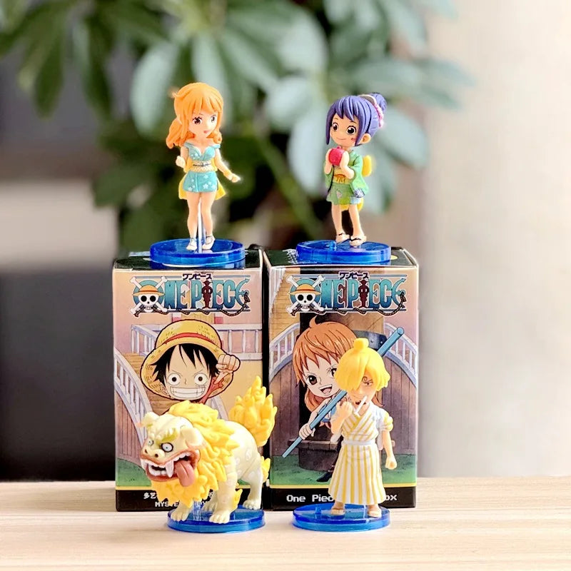 6 pcs anime action figure set PVC Luffy new action model collectible decoration doll kids toys for Christmas gifts