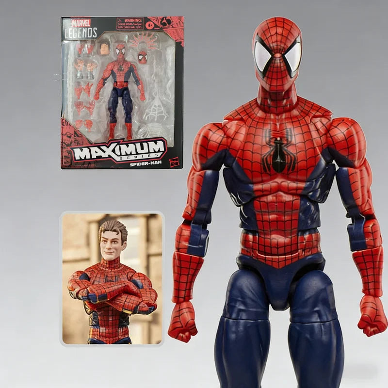 6 Inches Replica Maximum Series Ultimate Deluxe Spider-Man Action Figure Boys' Toys Collectible Desktop Ornament Surprise Gift