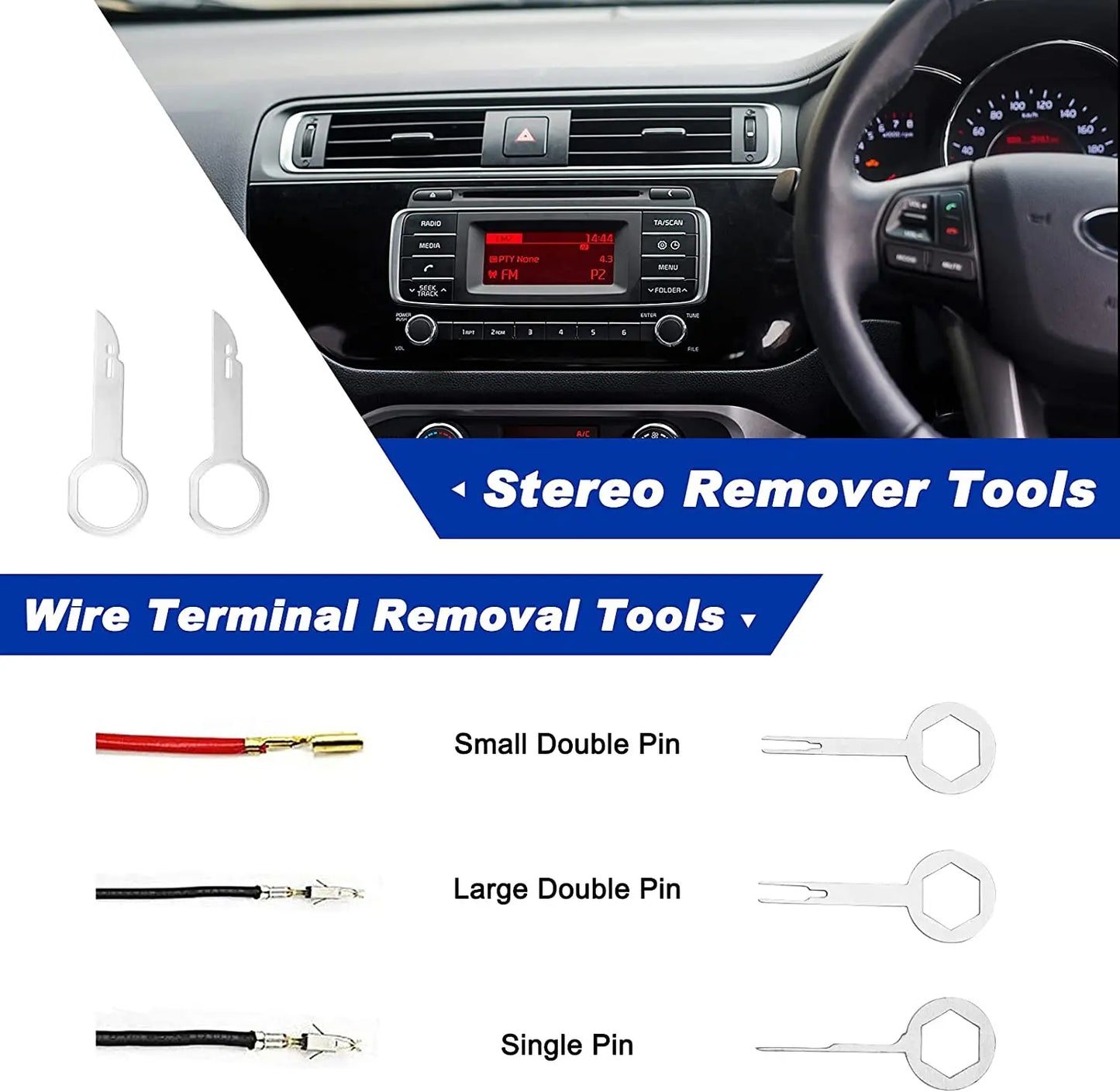 Car Trim Removal Tool Set for Car Audio Dash Door Panel Window Molding Auto Clip Pliers Fastener Remover Pry Tool Kit