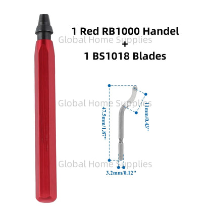 Deburring Tool Kit RB1000 Handle with BS1018 Blades Burring Blade Burring Pen For Pipe Copper Burrs Removal Trimming Tool