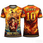 Summer 2026 One Piece Luffy "Voyage Adventure No. 10" Football 3D Print Breathable Quick-drying T-shirt Male/Female Top