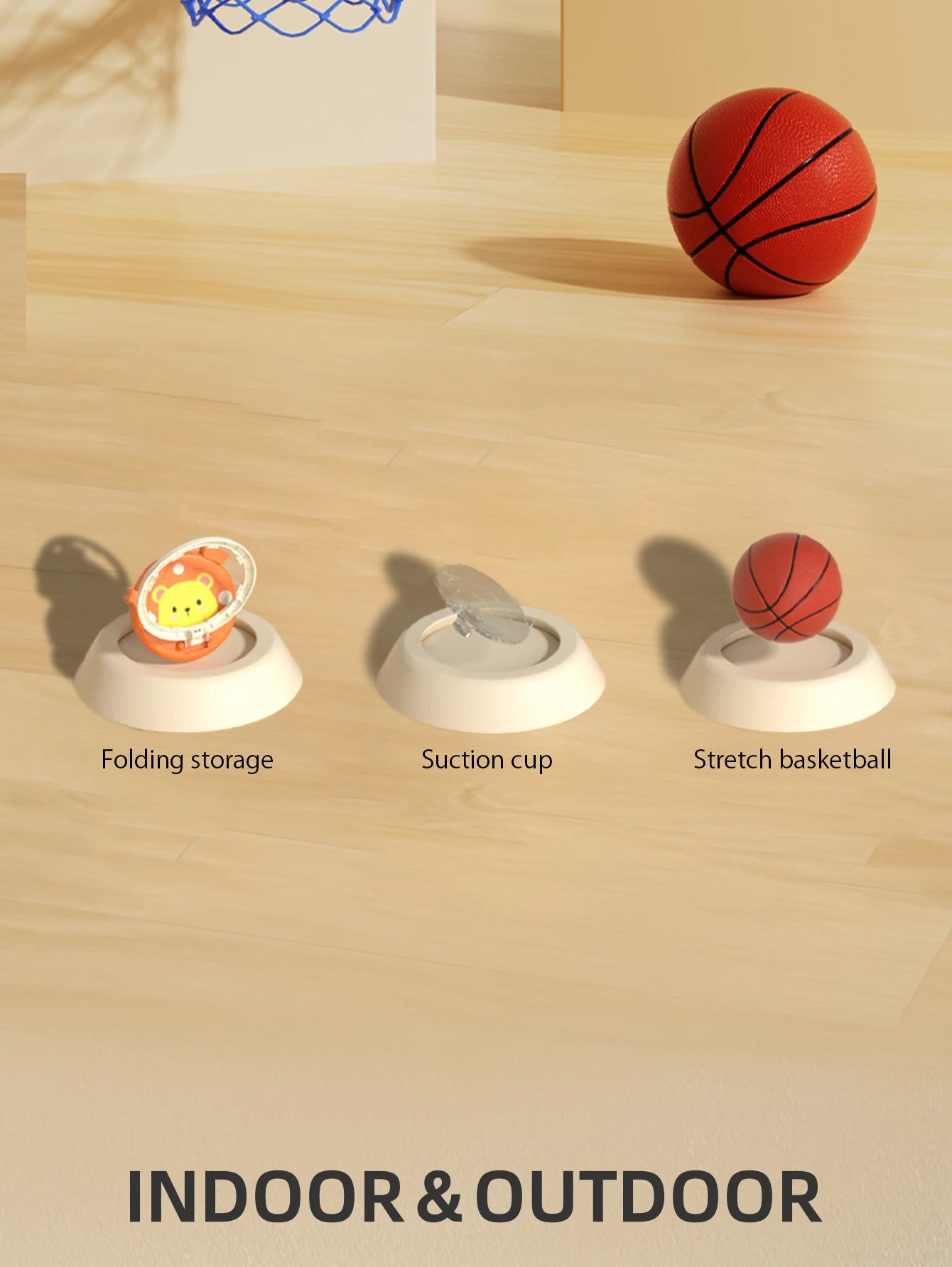 Children's basketball hoop, indoor shooting, hanging, foldable, parent-child interactive ball