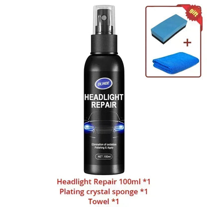 Scratch remover for repairing headlights, polishing agent for car headlights, polishing solution for repairing headlights