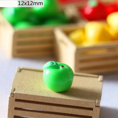 100pcs 3D Mini Resin Simulation Banana Charms DIY Children's Miniature Fruit Models for Craft Making Kitchen Toys For Dollhouse