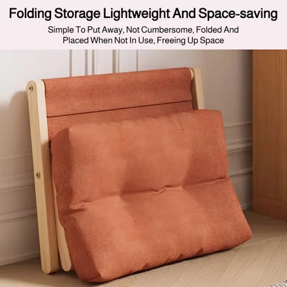 Portable Wooden Footstool with Plush Cotton Padding for Entryway and Lounge Use