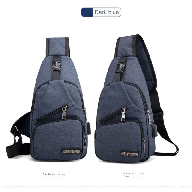 Chest Bag Men's One Shoulder Crossbody Bag Large Capacity Outdoor Sports Leisure Fashion Small Shoulder Bag Backpack Men's