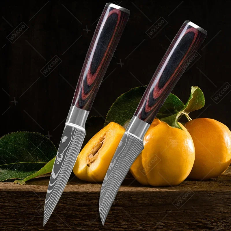 WXCOO Boning Knife Professional Kitchen Knives Stainless Steel Knife Paring Cooking Knives Fruit Peeling Meat Cleaver Knife