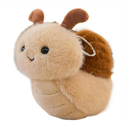 Small Insect Plush Pendant Keychain Animal Plush Toy Doll Keychain Creative Stuffed Doll Bag Pendant Cute Snail Bee Keyring