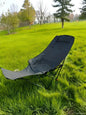 300-Pound Heavy-Duty Foldable Beach Chair with Adjustable Height and Crossed Backrest - Portable Outdoor Chair for Camping, Fish