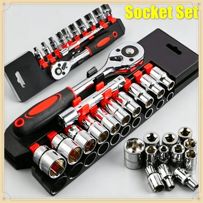 Portable 12PCS Bike Repair Tool Kit Multifunction Socket Wrench Set for Motorcycle Auto Boat Hardware Repair