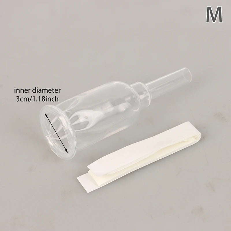 Size S M L Sterilized Comfortable Medical Silicone Male External Catheter Self Adhesive Silicone Catheter External