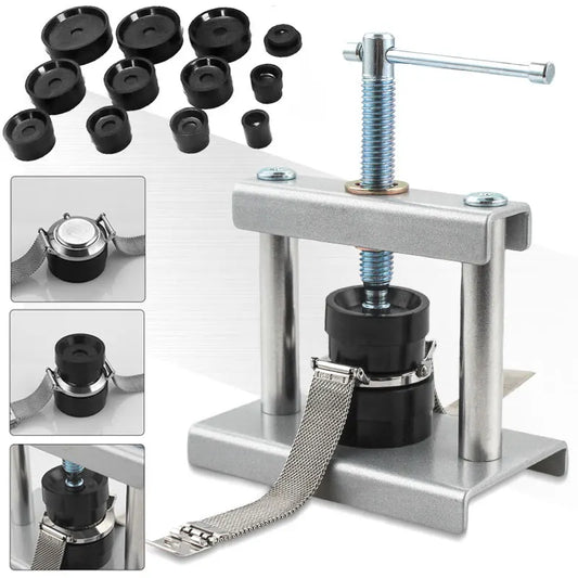 12pcs/18pcs Watch Tools Repair Professional Back Cover Presser Set Metal Watchmaker Maintenance Tools For Closing Cover Die Kit