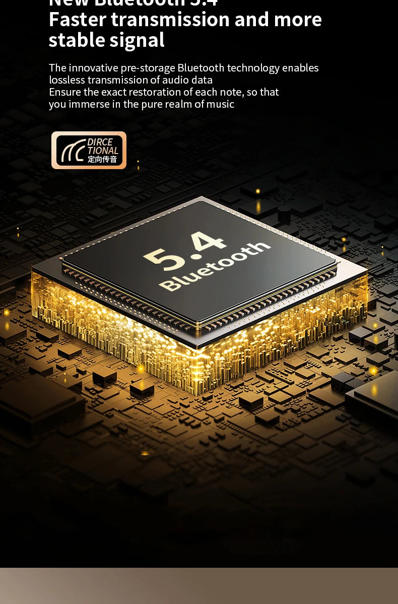 AI Translating Earbuds Real-time 144 Languages Translation Earphone Touch LCD Screen OWS Open Ear Wireless Headphone HiFi Stereo