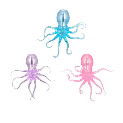 Glitter Octopus Squishy Toy Soft Stress Relief Fidget Toy Squeeze Jellyfish Squishy Compression Decompression Toy for Kid Adults