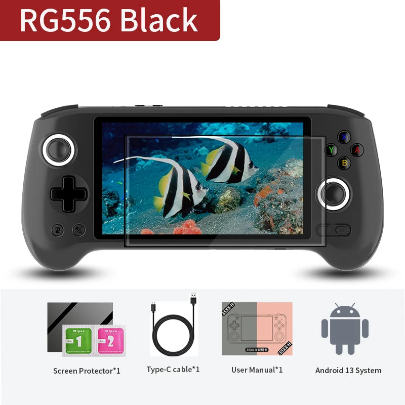 ANBERNIC RG556 Handheld Games Console 5.48'' AMOLED 1080*1920 Screen Android 5500mAh Portable Video Games Player AI Assistant