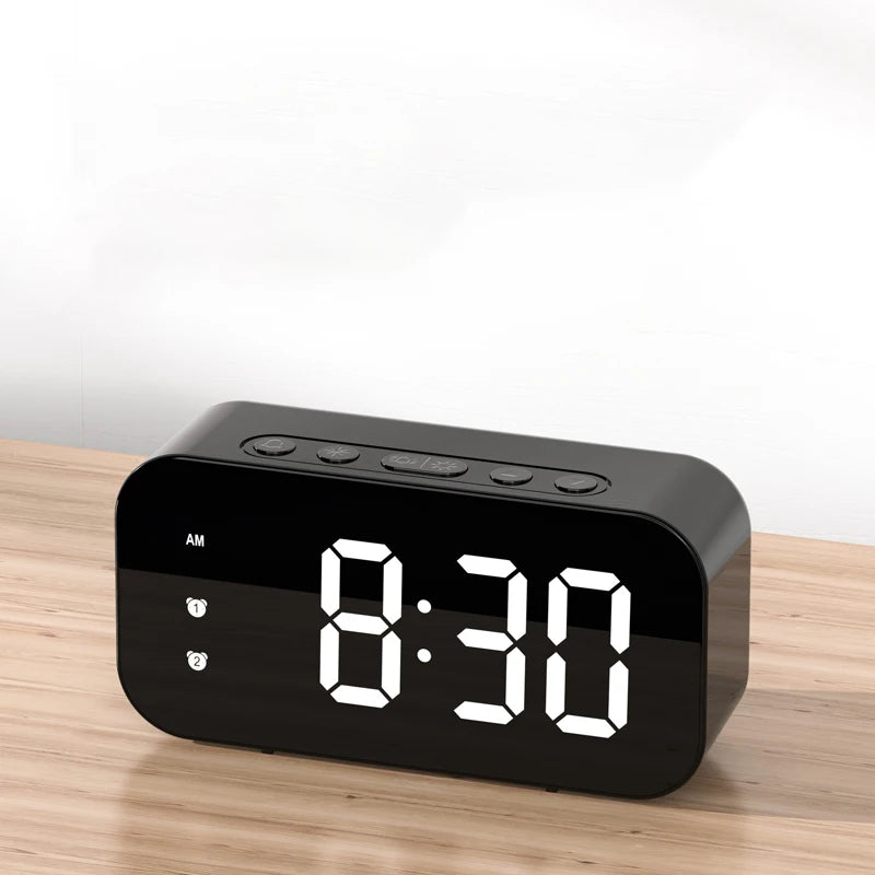 Sonic LED Digital Alarm Clock Plug-in Digital Clock Dual Alarm Sonic Temperature Clock 12/24H Simple Clock